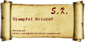 Stampfel Kristóf névjegykártya